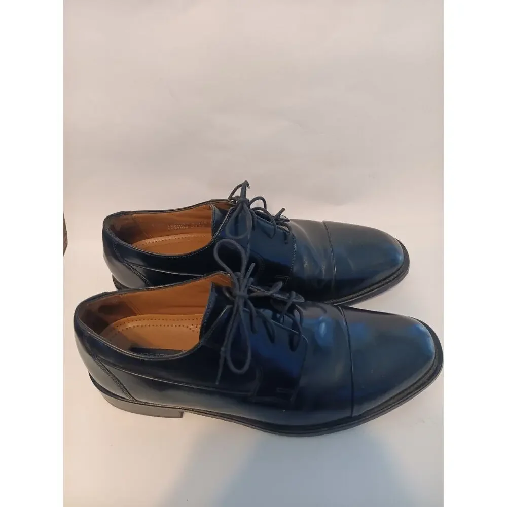 Mens Leather Oxford Bostonian Classics Akron 25030 Black Dress Shoe 10 1/2